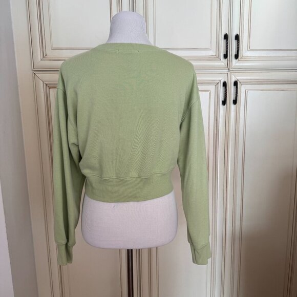 Forever 21 Cropped Sweatshirt - Mint Green - Size Large - Picture 2 of 3